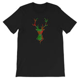 Happy Christmas Plaid Buck Deer Short-Sleeve Unisex T-Shirt, Clothing T-shirts, $ 39.39, A Moment Of Now™